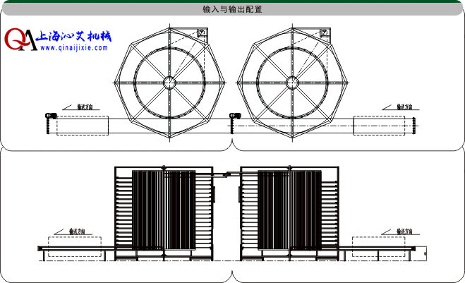 冷卻塔輸送線示意圖